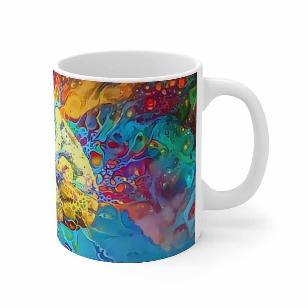 Psychedelic Brain Ceramic Mug - Image 2
