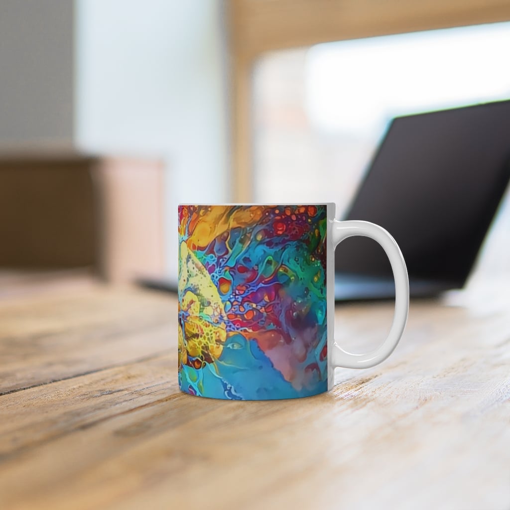 Psychedelic Brain Ceramic Mug - Image 4