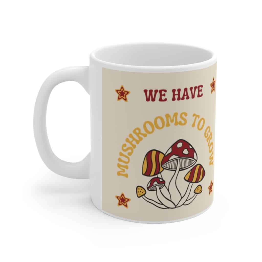 mushrooms coffee mug