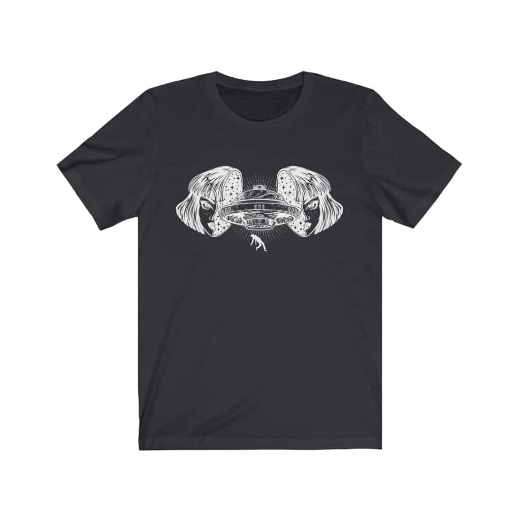 Space Case - Alien Girl Unisex Short Sleeve Tee - Image 2