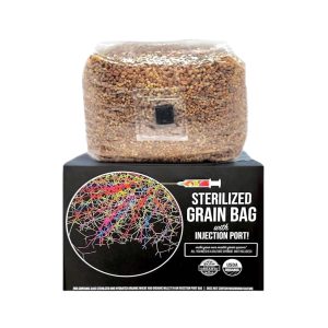 Organic Sterilized Hydrated Grain Bag With Injection Port | 0.2 Micron Filter Patch | USDA Certified Organic (3 LB)